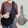 Grey Canvas Pet Carrier Sling Bag - Adjustable, Holds Pets Up To 5kg