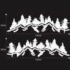 2 PCS/Set D-924 Mountain Woods Pattern Car Modified Decorative Sticker(White)