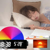 S286 Sunset Light LED Digital Display Electronic Clock USB Plug-in Desktop Temperature Alarm Clock(White)