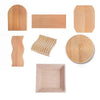 Small Wavy Wooden Tray Photography Shooting Props