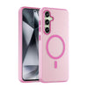 For Samsung Galaxy S24 FE 5G MagSafe Frosted Translucent TPU + PC Full Coverage Phone Case(Pink)