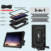 For Samsung Galaxy Tab A9 Armor Bolt Shape Holder Silicone Hybrid PC Tablet Case(Black)