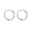 Simple Pure Silver Earrings Circle Ring Earrings Hypoallergenic Earrings