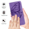 For Asus Zenfone 11 Ultra Embossed Butterfly Leather Phone Case(Purple)