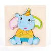 3 PCS Early Childhood Education Wooden Three-Dimensional Jigsaw Puzzle Toy(S-Elephant)