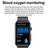 Smart Watch Ring ECG Temperature Heart Rate Blood Pressure Health Bluetooth Talking Watch, Color: Blue Silicone