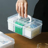 Portable Medicine Box Home Medicine Plastic Storage Box, Style: Long Large