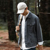Autumn Winter Retro Denim Jacket Loose Work Jacket, Size: L(Light Gray)