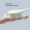 Long Handle Soft Hair Bathing Brush Nylon Hair Massage Brush(White)