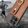 For Xiaomi Redmi K70/K70 Pro Wristband Leather Back Phone Case(Brown)