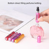 5ml Portable Mini Aluminum Refillable Perfume Bottle Atomizer Cosmetic Container, Random Color Delivery