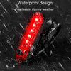 Mountain Bike Night Riding Warning Lamp Bicycle USB Charging Tail Light(Red)