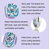 S925 Sterling Silver Blue Purple Magic Carpet DIY Pendant Bracelet Accessories Loose Beads Jewelry