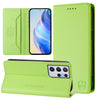 For Samsung Galaxy S21 Ultra 5G RC01 Dual-Folded Magnetic Suction RFID Leather Phone Case(Grass Green)