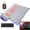 USB Electric Heating Down Cotton Sleeping Bag 3-speed Temperature Adjustment (180+30)x75cm(Orange)