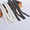 100 PCS No.3 Metal Copper Zipper Pants Placket Zipper, Specification: 25cm(Light Gold + Black)