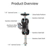 XILETU  TM Series Magic Arm With Dual Ballhead Camera Video Monitor Mount Adapter TM-2