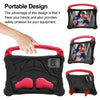 For Samsung Galaxy Tab S7 Boxing Series Kickstand EVA Shockproof Tablet Case with Shoulder Strap(Black Red)