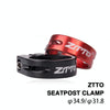 ZTTO MTB Road Bike Seatpost Clamp Aluminium Alloy Bicycle Parts,Diameter: 34.9mm(Red)