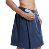 Adjustable Sticky Beach Towel Shower Room Men Wearable Bathrobe with Pockets, Size: M(Navy Blue)