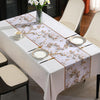 PVC Waterproof Oil-proof Embroidery Yarn Tablecloth, Size: 140x180cm(Blossom Golden Branches Beige)