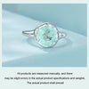 S925 Sterling Silver Platinum Plated Clear Dreamy Ice Zircon Ring(No.8)