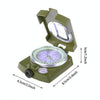 GoldGood DC60-2A Outdoor Multi-function Military Travel Geology Pocket Prismatic American Compass with Luminous Display(Army Green)