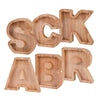 Wooden English Alphabet Piggy Bank Transparent Acrylic Piggy Bank(Q)