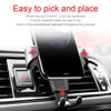Litchi Texture Gravity Car Mount Phone Holder (White)