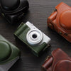 For Sony ZV-1F Vlog Camera Full Body Leather Camera Case Bag with Strap (Green)