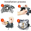 BA20D DC12-80V / 20W / 6000K / 2000LM Motorcycle Headlight with Angel Eyes (Blue)