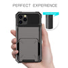 For iPhone 12 / 12 Pro Scratch-Resistant Shockproof Heavy Duty Rugged Armor Protective Case with Card Solt(Dark Grey)