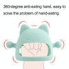 Baby Anti-eating Hand Cover Boiled Silicone Soothing Teeth Stick(Gray Blue)