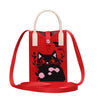 Cat Knitted Mini Crossbody Phone Bag For 6.9 inch and Below Phones(Red)