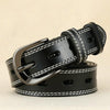 ZK--049 Double-stitched Hollow Pin Buckle Belt, Length: 110cm(Black)