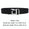 Outdoor Leisure Aluminum Alloy Safety Buckle Belt, Length: 125cm(Black)
