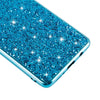 For Galaxy A71 Plating Glittery Powder Shockproof TPU Protective Case(Blue)