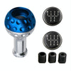 Car Modified Metal Gear Stick Shift Knob Universal Gear Head(Blue)