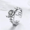 S925 Sterling Silver Ring Sky City Open Ring