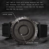 EUTOUR E030 Magnetic Ball Men Bezel-Free Design Watch(Black Steel Strip)