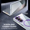 For Samsung Galaxy Z Fold6 lce Folding Series MagSafe Integrated Clear PC Phone Case(Purple)