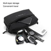 HAOSHUAI 2111 Men Chest Bag Outdoor Travel Waist Bag Minimalist Shoulder Bag(Dark Blue)