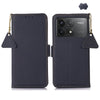 For Xiaomi Redmi K70 Pro Side-Magnetic TJ Genuine Leather RFID Phone Case(Blue)