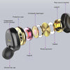 TWS-1003 Bluetooth 5.0 Semi-in-ear Design Wireless Bluetooth Earphone(Black)