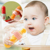 Portable Dual-purpose Baby Food Feeding Spoon Fruit Vegetable Silicone Feeding Pacifier Bottle(Green)