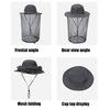 Summer Outdoor Sports Anti-mosquito Net Sun Hat Fisherman Hat, Size:L(Black)