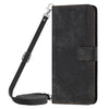 For Xiaomi Redmi K70 / K70 Pro Skin Feel Stripe Pattern Leather Phone Case with Long Lanyard(Black)