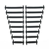16 PCS / Set Running No Tie Shoelaces Fashion Unisex Athletic Elastic Silicone ShoeLaces(Black)