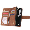 For Galaxy A01 Multifunctional Horizontal Flip Leather Case, with Card Slot & Holder & Zipper Wallet & Photo Frame(Brown)