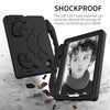 For iPad mini 6 EVA Material Children Flat Anti Falling Cover Protective Shell with Thumb Bracket(Black)